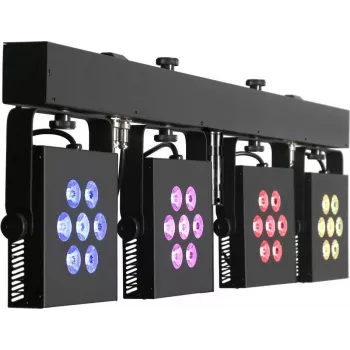 EUROLITE LED KLS-3002 MK2 Kompaktowy zestaw świetlny AIR 4x reflektory RGBWA/UV DMX bezprzewodowy