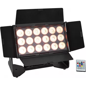 EUROLITE Multiflood IP 18x10W RGBW Wash CRMX IP65 LED naświetlacz scenowy czarny