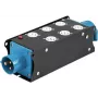 EUROLITE SAB-62X 19-calowy 2U trójfazowy dystrybutor zasilania z 6 gniazdami Schuko, wejście CEE 16A, 11kW 60003755