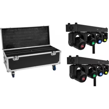 EUROLITE Zestaw 2x LED TMH Bar S120 Moving-Head Spot + Flightcase z kółkami