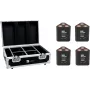 EUROLITE Zestaw 4x AKKU TL-3 QCL RGB+UV Trusslight + Case z funkcją ładowania 20000854