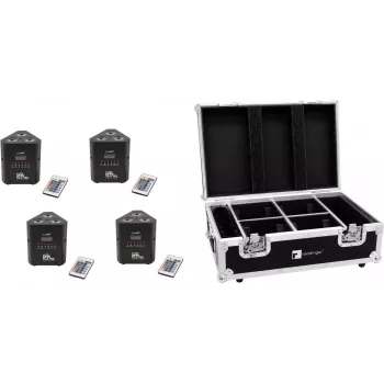 EUROLITE Zestaw 4x AKKU TL-3 TCL QuickDMX + Walizka z funkcją ładowania 20000399