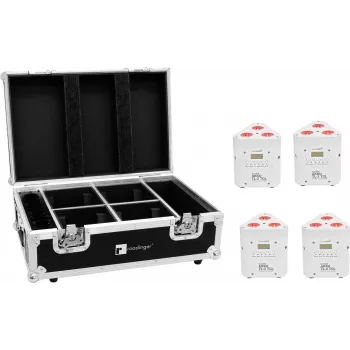 EUROLITE Zestaw 4x AKKU TL-3 TCL White + Walizka ładująca 20000650