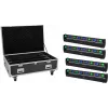 EUROLITE Zestaw 4x LED BAR-8 SWING QCL Bar z Flightcase i kółkami