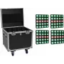 EUROLITE Zestaw 4x paneli matrycowych LED Pixel 5x5 RGB/WW + flightcase z kółkami