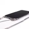 Evelatus Apple iPhone 11 Pro Max Silikonowy Przezroczysty z Naszyjnikiem TPU Pasek Srebrny