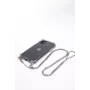 Evelatus Apple iPhone 11 Pro Max Silikonowy Przezroczysty z Naszyjnikiem TPU Pasek Srebrny