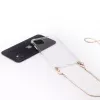 Evelatus Apple iPhone 11 Pro Silikonowe przezroczyste etui z paskiem TPU na szyję Złoty