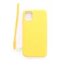 Evelatus Apple iPhone 11 Silikonowe etui Soft Touch z paskiem, żółte