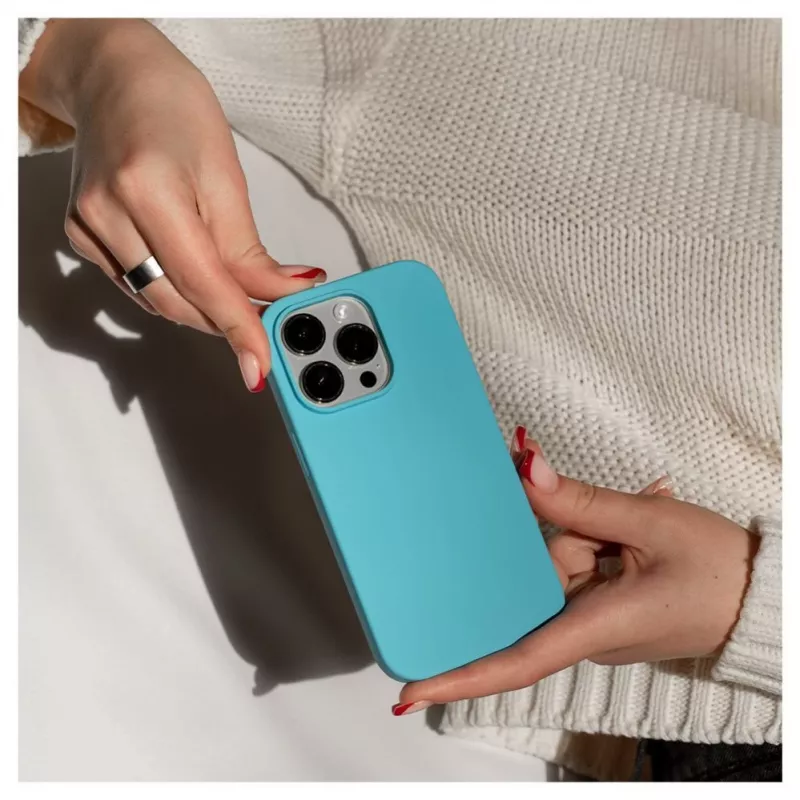 Evelatus Apple iPhone 12/12 Pro Premium Silikonowe etui Soft Touch w kolorze Błękitny