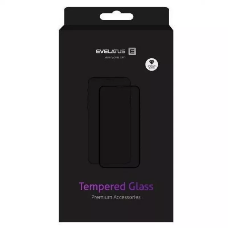 Evelatus Apple iPhone 12 Pro Max Rubber Anti-Broken 3D Glass Full Cover Japan Glue Anti-Static