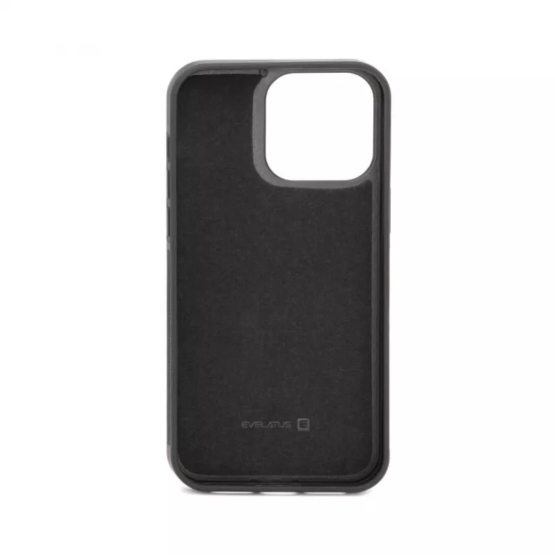Evelatus Apple iPhone 14 Pro Max Wielofunkcyjne etui z portfelem i paskiem na nadgarstek, skórzane, czarne