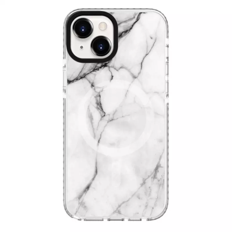 Evelatus Apple iPhone 15 Plus etui PC+TPU z MagSafe - Custom Marble White
