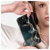 Evelatus Apple iPhone 15 Pro etui PC z nadrukiem marmur ciemnozielone
