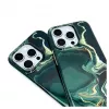 Evelatus Apple iPhone 15 Pro etui PC z nadrukiem marmur ciemnozielone