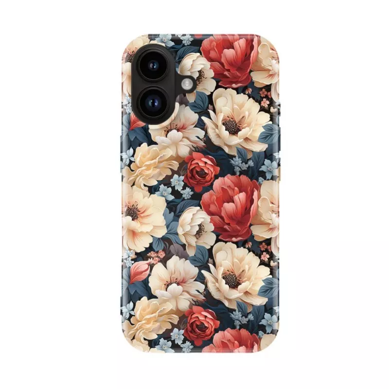 Evelatus Apple iPhone 16 Slim Shell z MagSafe Custom Flower Red Print