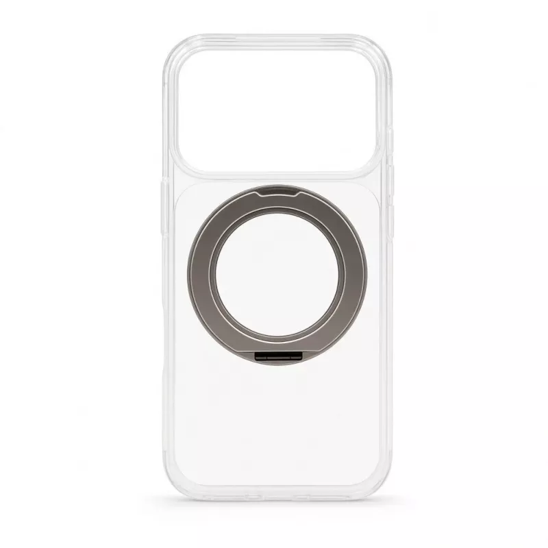 Evelatus Apple iPhone 17 Pro Etui hybrydowe z MagSafe PC+TPU 360° Metalowa Podstawka Przezroczyste