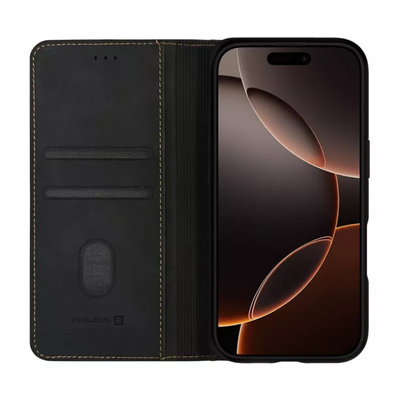 Evelatus Apple iPhone 18 Pro Etui Książkowe Czarny