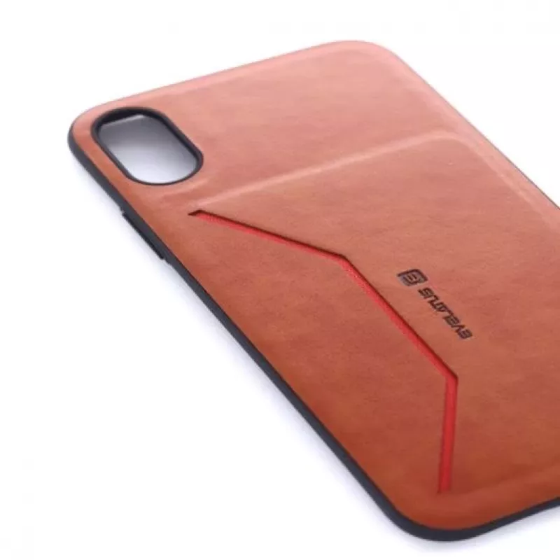 Evelatus Apple iPhone X Nobel Brown etui portfolio z portfelem