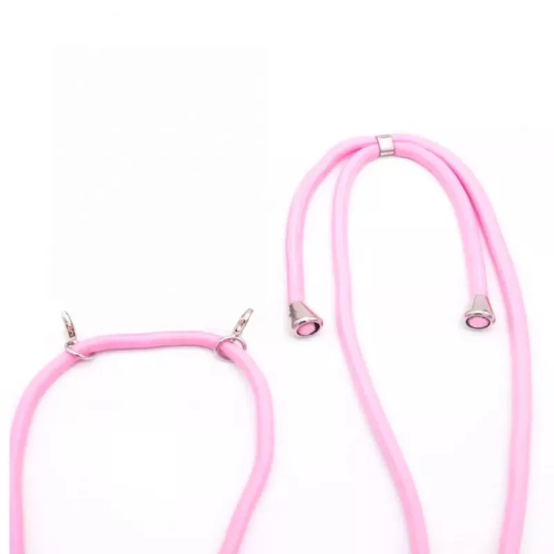 Evelatus Apple iPhone Xs MAX Silicone Transparent with Necklace TPU Strap Transparent