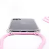 Evelatus Apple iPhone Xs MAX Silicone Transparent with Necklace TPU Strap Transparent