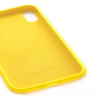 Evelatus Apple iPhone Xs Premium Silikonowe etui Soft Touch w kolorze jasnożółtym