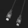 Evelatus Spiralny kabel USB-C do USB-C 1,2 m 60 W PD, pleciony, czarny