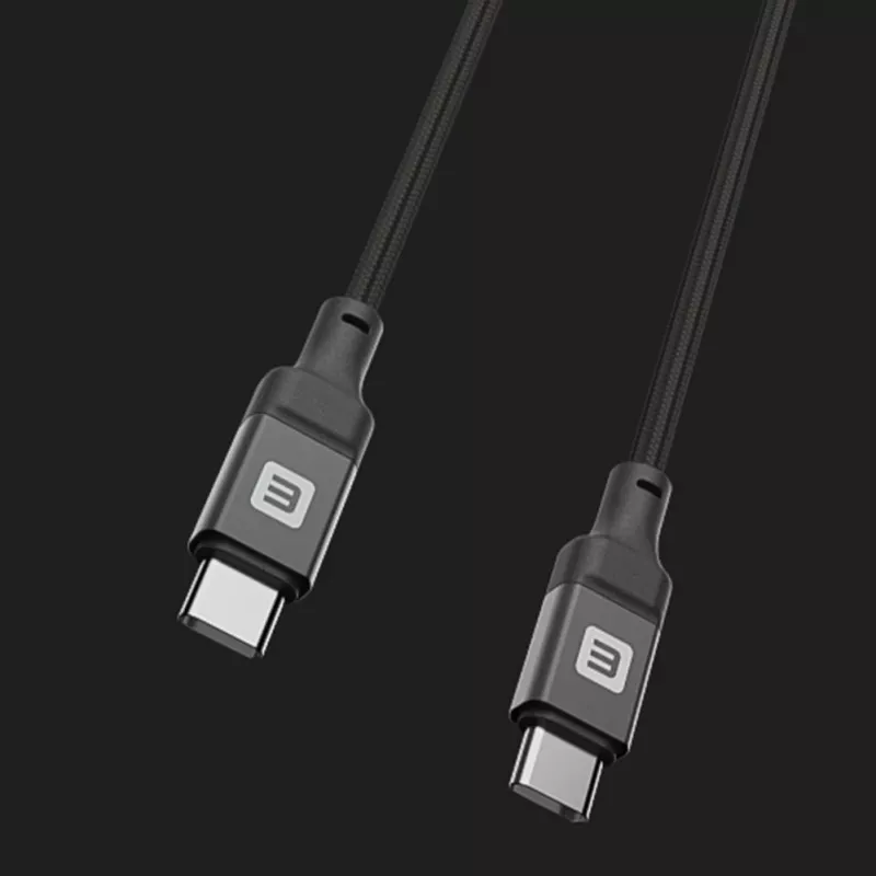 Evelatus Spiralny kabel USB-C do USB-C 1,2 m 60 W PD, pleciony, czarny