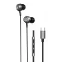 Evelatus Crystal Clear Audio Słuchawki douszne z USB-C i mikrofonem, czarne