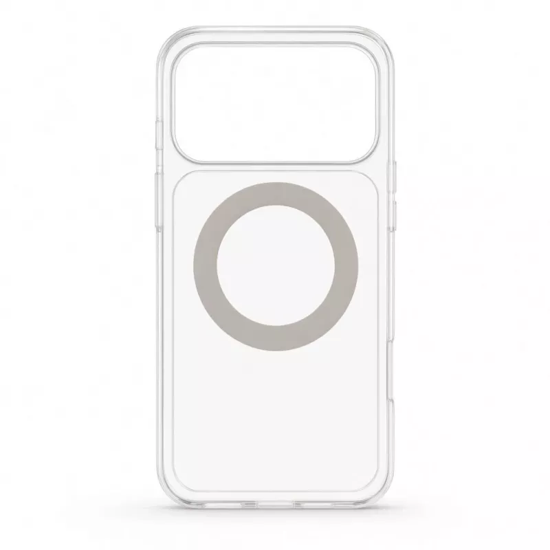 Evelatus Hybrydowe etui z MagSafe i 360° metalową podstawką do iPhone 17 Pro Max, przezroczyste
