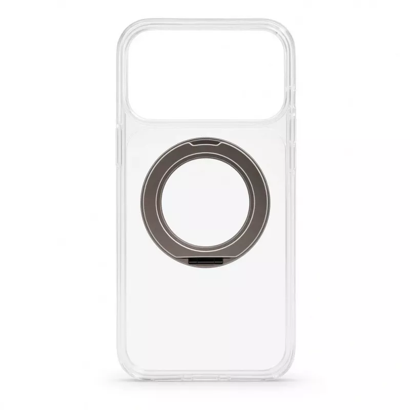 Evelatus Hybrydowe etui z MagSafe i 360° metalową podstawką do iPhone 17 Pro Max, przezroczyste