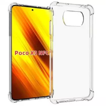 Evelatus Militarna odporna na wstrząsy silikonowa obudowa do Xiaomi Poco X3 / X3 NFC / X3 Pro - przezroczysty TPU