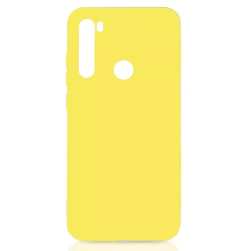 Evelatus Nano Silicone Case do Xiaomi Redmi Note 8 / Redmi Note 8 2021, Soft Touch TPU, Żółty