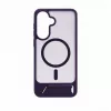 Evelatus Gumowane etui MagSafe ze stojakiem do Samsung Galaxy A37 / A36 - Fioletowy