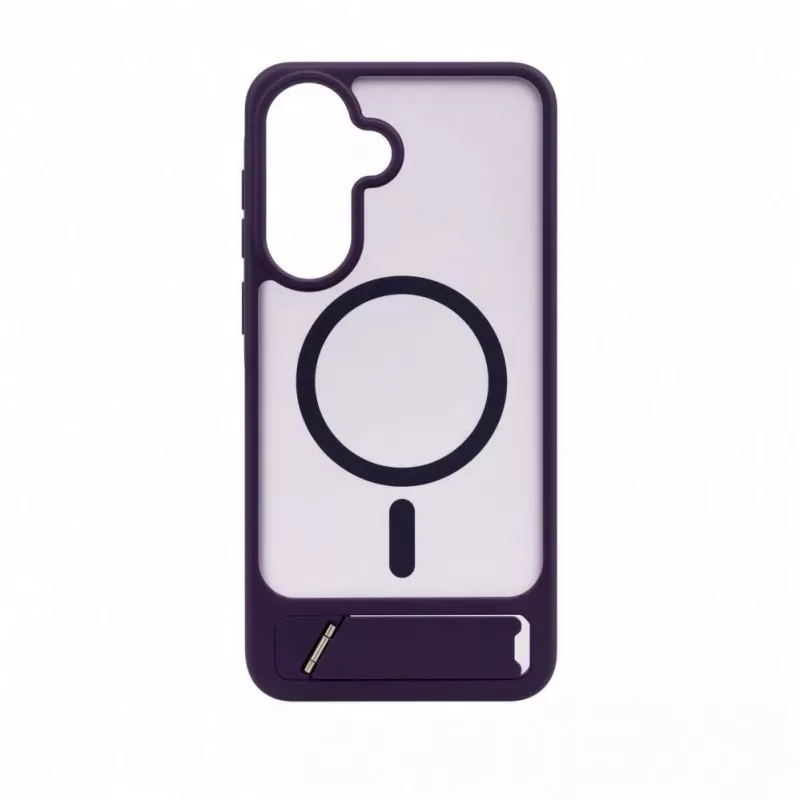 Evelatus Gumowane etui MagSafe ze stojakiem do Samsung Galaxy A37 / A36 - Fioletowy