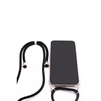 Evelatus Samsung A50 Case with Rope Black Transparent