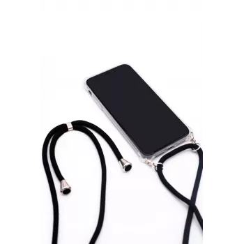 Evelatus Samsung A50s Case with Rope Black Transparent
