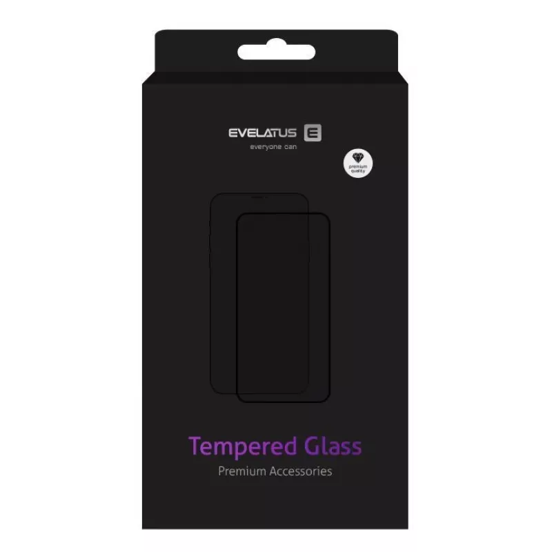 Evelatus Samsung Galaxy A10 0.33mm Flat Clear Tempered Glass Screen Protector with Japan Glue, Anti-Static