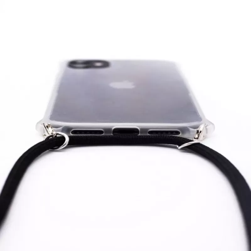 Evelatus Etui Samsung Galaxy A10s z Paskiem, Czarny Transparentny
