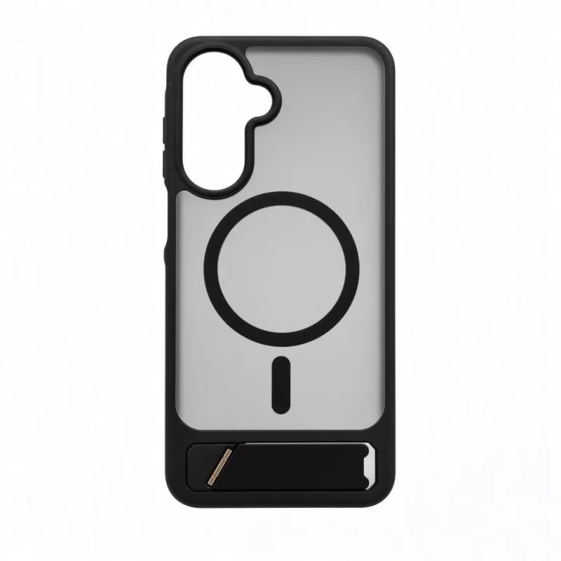 Evelatus Samsung Galaxy A17 4G / A17 5G Etui z powłoką gumową MagSafe ze stojakiem, czarne