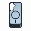 Evelatus Samsung Galaxy A17 4G / A17 5G Etui z gumową powłoką, MagSafe, ze stojakiem, granatowe