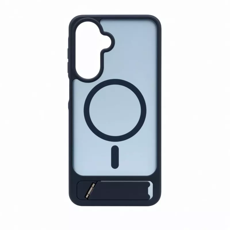 Evelatus Samsung Galaxy A17 4G / A17 5G Etui z gumową powłoką, MagSafe, ze stojakiem, granatowe