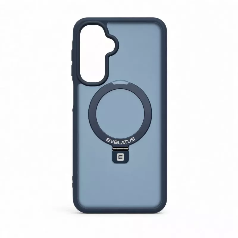 Evelatus Samsung Galaxy A17 4G / A17 5G Etui ochronne Shield z MagSafe i stojakiem, matowy pierścień, granatowy
