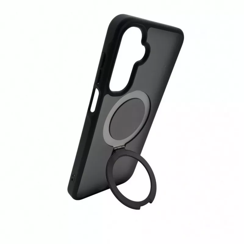 Evelatus Samsung Galaxy A17 4G / A17 5G Etui ochronne Shield z MagSafe i stojakiem, pierścień matowy czarny