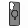 Evelatus Samsung Galaxy A17 4G / A17 5G Etui ochronne Shield z MagSafe i stojakiem, pierścień matowy czarny