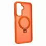 Evelatus Samsung Galaxy A17 4G / A17 5G Etui ochronne Shield z MagSafe i podstawką, matowy pierścień, pomarańczowy