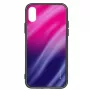 Evelatus Samsung Galaxy A20e Etui ze szkła hartowanego z gradientem wodnym i ochroną przeciwwybuchową - Różowo-Fioletowe