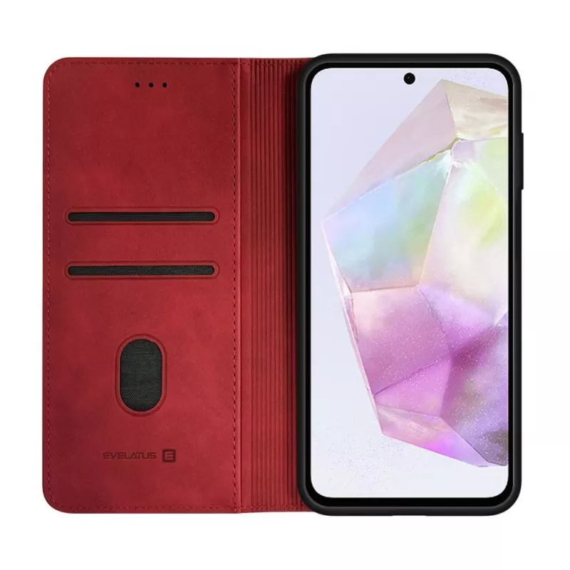 Evelatus Samsung Galaxy A35 Książkowa Etui Folio Czerwone