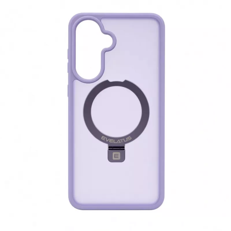 Evelatus Samsung Galaxy A37 / A36 Etui Shield z MagSafe i stojakiem, matowy pierścień, lawendowy fiolet
