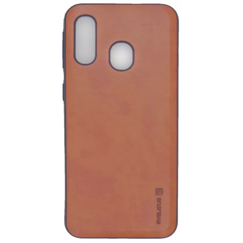 Evelatus Samsung Galaxy A40 Kuton Brown Leather Back Cover